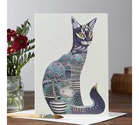 Cat at night Card Daniel Mackie Designs 7 x 5 inches wrapped in cello with envelope