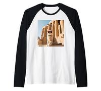 Cat At The Luxor Temple Raglan Baseball Tee