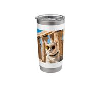 Cat At The Luxor Temple Stainless Steel Insulated Tumbler