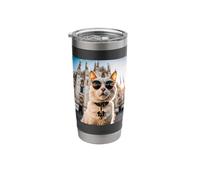 Cat At The Milan Cathedral Stainless Steel Insulated Tumbler
