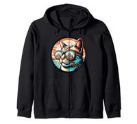 Cat At The Milan Cathedral Zip Hoodie