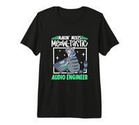 Cat at The Mixing Desk - Audio Engineer Premium T-Shirt
