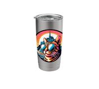 Cat At The Mont Saint-Michel Stainless Steel Insulated Tumbler