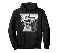 Cat At The Neuschwanstein Castle Pullover Hoodie