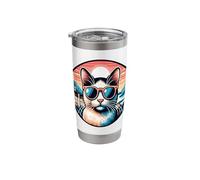Cat At The Neuschwanstein Castle Stainless Steel Insulated Tumbler