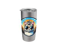 Cat At The Neuschwanstein Castle Stainless Steel Insulated Tumbler