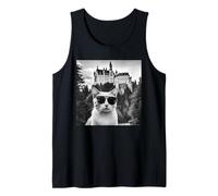 Cat at The Neuschwanstein Castle Tank Top