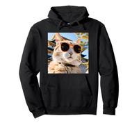 Cat At The Osaka Castle Pullover Hoodie