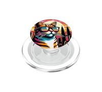 Cat At The Petronas Towers PopSockets PopGrip for MagSafe