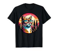 Cat At The Petronas Towers Value Graphic T-Shirt, Men, Black, S