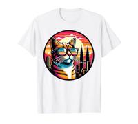 Cat At The Petronas Towers Value Graphic T-Shirt, Men, White, XL
