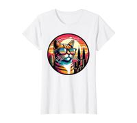 Cat At The Petronas Towers Value Graphic T-Shirt, Women, White, S