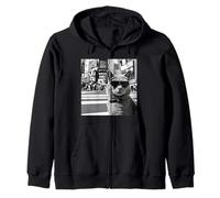 Cat At The Shibuya Scramble Crossing Zip Hoodie