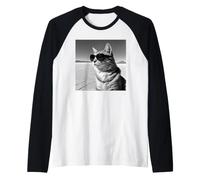 Cat At The Uyuni Salt Flats in Bolivia Raglan Baseball Tee