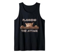 Cat Attack Planning Peeking Cat Design for Cat Lovers Tank Top