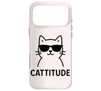 Cat Attitude Pun Cattitude Fun Cat with Cool Sunglasses Case for iPhone 17 Pro Max