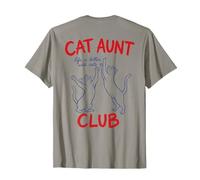 Cat Aunt Club Cat Lovers On Back T-Shirt
