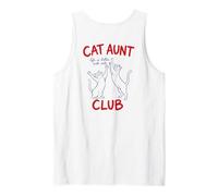 Cat Aunt Club Cat Lovers On Back Tank Top