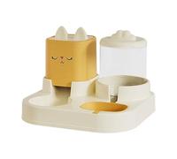 Cat Automatic Feeder | Cartoon Cat Design 2-in-1 Dog Feeding Station - Automatic Pet Feeder Double Bowls, Dry and Wet Separation Feeding Station for Dogs Cats