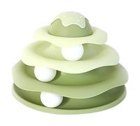 Cat Ba L L T Rack Toy Interactive Cat Toy En Gaging F U N For Indoor Cats M U Lti Layer Design Ice C Ream Structure Detachable And Easy To Clean (Green, 24x16cm)