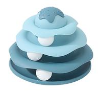 Cat Ba L L T Rack Toy Interactive Cat Toy En Gaging F U N For Indoor Cats M U Lti Layer Design Ice C Ream Structure Detachable And Easy To Clean (Blue, 24x16cm)