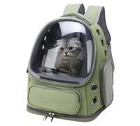 Cat Backpack Carrier 3D Large Breathable Ergonomic Cat Bubble Backpack with Adjustable Strap Water-Resistant for Travel, Shopping, Vet, Army Green
