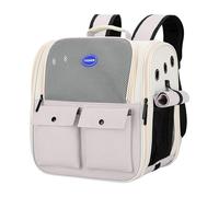 Cat Backpack Carrier Backpack - Large Breathable Mesh Animal Backpack - Foldable Cat Bag with Padded Shoulder Straps and Waist Straps for Cats, Puppies, Kittens, Rabbits