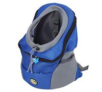 Cat Backpack Carrier, Dog Backpack Cat Backpack with Zipper Design Pet Backpack Travel Bag for Pet Communication and Interaction (Blue)