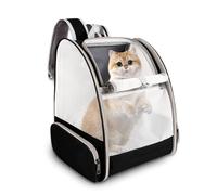 Cat Backpack Carrier,Pet Carrier Airline Approved for Small Dog Cat Puppy Kitten Bunny,Ventilated Mesh Design Animal Backpack for Hiking Camping Travel Bag (Black)