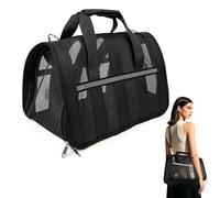 Cat Backpack Carrier, Portable Breathable Pet Carrier Backpack, Cat Carrier Travel for Small Dogs and Cats Fit Up to 7kg for Travel & Hiking Friendly (Black)
