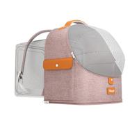 Cat Backpack Dog Backpack for Large Cats Dogs up to 12 kg, Expandable Foldable Pet Backpack with Inner Safety Lead and Pet Mat (Pink)