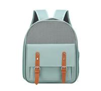 Cat Backpack Large Capacity Portable Breathable Pet Carrier Backpack for Cats and Small Dogs, Double Shoulder Design with Mesh Ventilation, Nylon Hiking Travel Bag for Outdoor (Green)