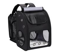 Cat Backpack Pet Carrier Pet Carrier Pet Backpack Portable Window Cat Carrier For Dog Cat Pets Cat Carrier Travel Bag (Color : Black, Size : 34 * 27 * 42.5cm)