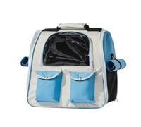 Cat Backpack Pet Carrier Portable Cat Backpack Mesh Outdoor Hiking Travel Bag Pet Supplies Pet Carrier Cat Carrier Travel Bag (Color : Blue, Size : 40 * 30 * 38cm)