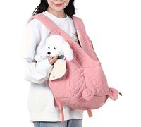 Cat Backpack - Polyester, Ventilated Pet Carrier Small Dog Puppy Kitten Travel Bag | Breathable Panels Portable Soft Pet Backpack Pockets Outdoor Hiking Cycling Riding Walking Shopping