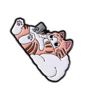 Cat Badge Brooch Rustproof Alloy Decoration for Clothes Hat Bag Attentive Pet Zinc Alloy Lapel Pin Themed Bag Decoration Fashion, Einheitsgröße, As described
