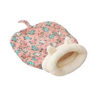 Cat Bag Bed - Velvet & Cotton Cozy Cave with Tail, Plush Cushion Pad | 55x45cm Soft Snuggle Sack for Kittens & Puppies Under 17.6lbs, Fun Tunnel & Sleeping Mat for Play and Rest, Low Cost Accessory