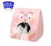 Cat Bag Carrier | Built-in Ice Pack Cat Bag - Insulated Ventilated Enclosure Cooling House Portable Foldable for Outdoor Camping Travel Airline Bike Hiking Indoor