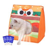 Cat Bag Carrier - Built-in Ice Pack Cat Travel Bag,Insulated Ventilated Enclosure Cooling House Portable Foldable for Outdoor Camping Travel Airline Bike Hiking Indoor