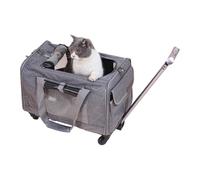 Cat Bag Carrier - Compact Pet Tote, Rolling Carrier with Safety Locks | Soft-Sided Travel Bag, Lightweight Airline Approved, Secure Zipper For Small Dogs, Cats, Airplane Travel, Outdoor Adventures