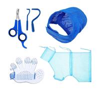 Cat Bag for Bath, Bath Bag for Cats,Cat Shower Net Bag - Pet Claw Care with Nail Clipper Grooming Massage Brush Nettaiting Supplies for the