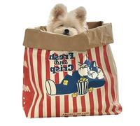 Cat Bag House - 35x75cm Folding Cartoon Cat Sleeping Bag, Kraft Paper | Interactive Crinkle Sack Bags Double-Sided Pattern For Cats Kitty Pet Dogs Play Tunnel