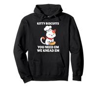 Cat Baker Kitty Biscuits Knead Em Cute Baking Pet Pun Art Pullover Hoodie