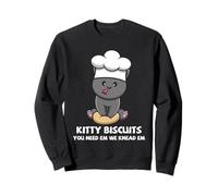 Cat Baker Kitty Biscuits Knead Em Cute Baking Pet Pun Art Sweatshirt