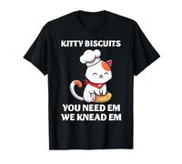 Cat Baker Kitty Biscuits Knead Em Cute Baking Pet Pun Art T-Shirt