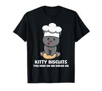 Cat Baker Kitty Biscuits Knead Em Cute Baking Pet Pun Art T-Shirt