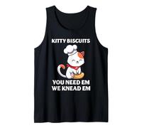 Cat Baker Kitty Biscuits Knead Em Cute Baking Pet Pun Art Tank Top