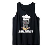 Cat Baker Kitty Biscuits Knead Em Cute Baking Pet Pun Art Tank Top