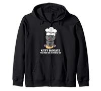 Cat Baker Kitty Biscuits Knead Em Cute Baking Pet Pun Art Zip Hoodie