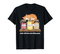 Cat Bakery Sticky Paws Ginger Cat Baker Mason Jars T-Shirt